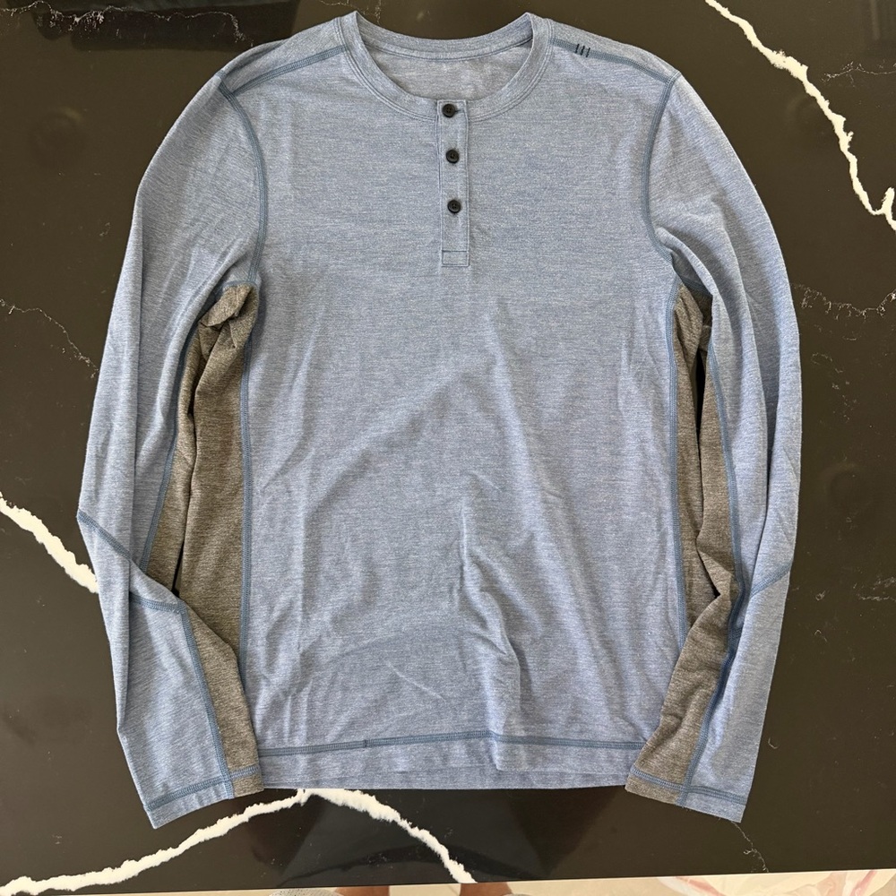 Men's Lululemon Blue Henley Shirt